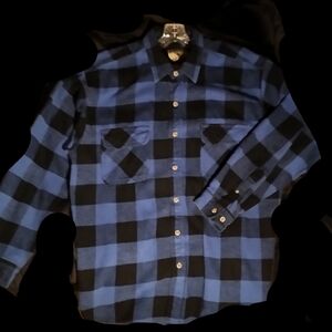 Mens Field And Stream XLarge Flannel Button Up Long Sleeve Heavyweight Shirt Vtg